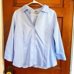 Anne Klein Non-Iron Fitted Button Up